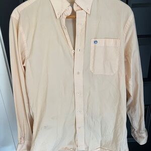 Southern Tide Light Tan Casual Button-Down Shirt